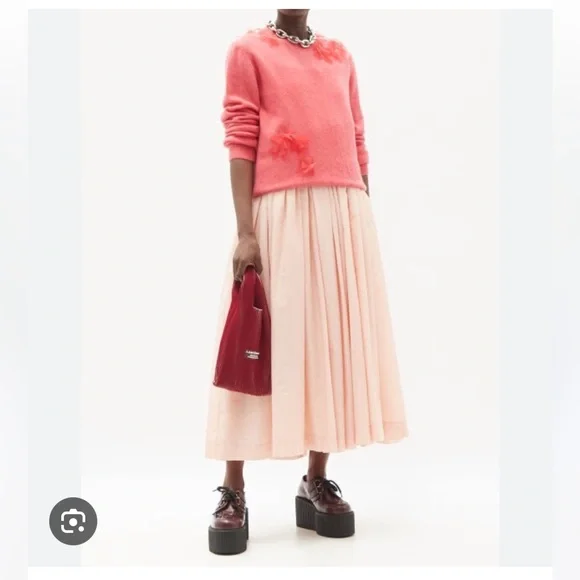 Molly Goddard Luca Floral Applique Lambswool Sweater - Picture 2 of 7